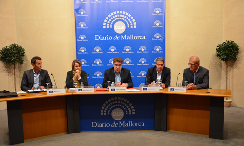García, De la Vega, Bennàssar, Orfila y Estelrich durante el debate de ayer en el Club.